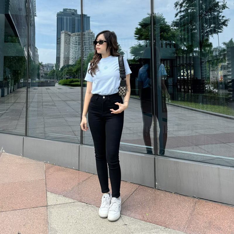 MIDDUA - JN201 Quần skinny denim co giãn, có túi