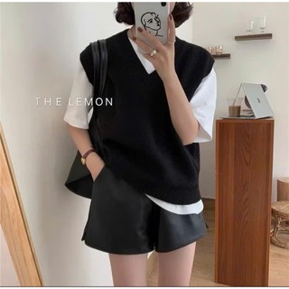 247Store - Áo len gile nữ lông thỏ cổ V form vừa phong cách Hàn Quốc Gile837
