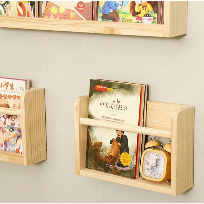 Giá sách treo tường, kệ sách treo tường, kệ trang trí treo tường đa năng