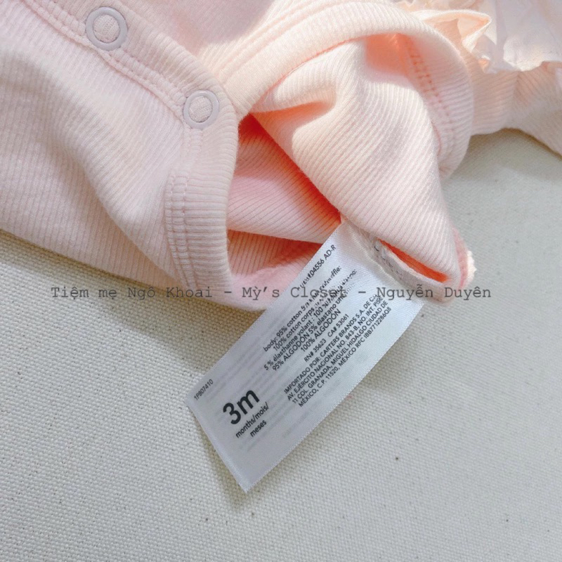 [MD150] 3-24m Bodysuit dài tay chất liệu cotton mềm mịn cho bé