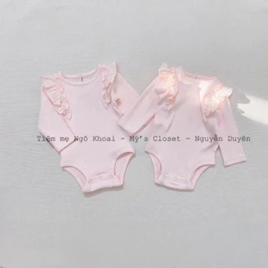 3-24m Bodysuit dài tay chất liệu cotton mềm mịn cho bé