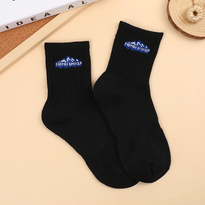 Tất vớ nam nũ cổ cao basic phong cách vintage Hàn Quốc chất cotton co giãn ấm áp HANASO TD076