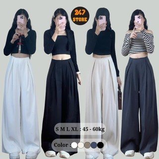 247Store - Quần ống rộng cạp cao tôn dáng chất GOLD phong cách Q.ongrong389 - P2K4