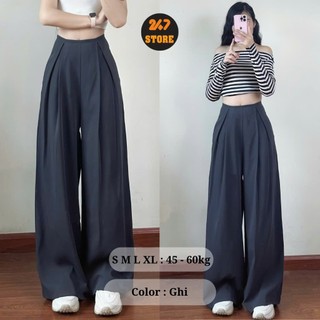 247Store - Quần ống rộng cạp cao tôn dáng chất GOLD phong cách Q.ongrong389 - P2K4