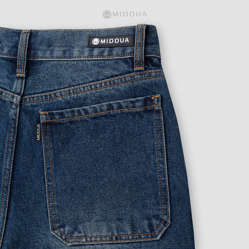 MIDDUA - JN203 Quần ống suông wide jean, bản lai to