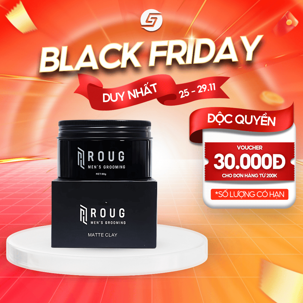 Sáp vuốt tóc nam ROUG Matte Clay cho tóc mỏng | Sáp Roug đen Singapore ...