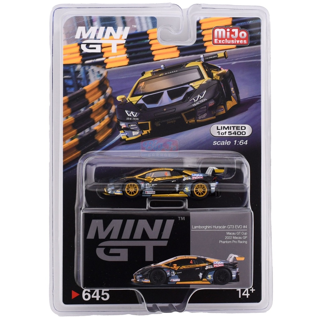MÔ HÌNH 1:64 MINI GT - Lamborghini Huracán GT3 EVO #4 2022 Macau