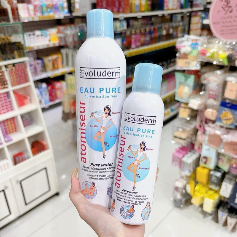 Xịt khoáng cấp ẩm Evoluderm 125ml-400ml. Sản phẩm giúp da ko bị thô ráp.