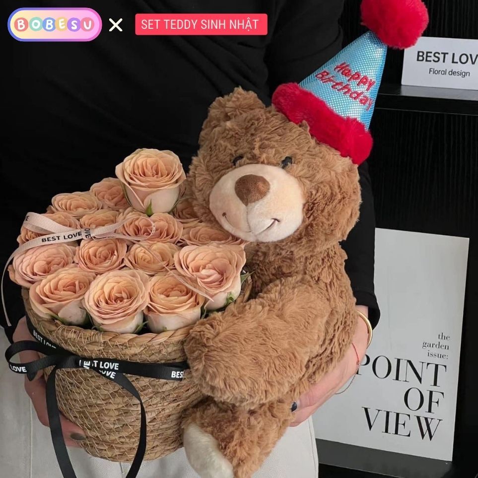 Gấu bông teddy sinh nhật Set quà sinh nhật gấu bông món quà tặng ý nghĩa cho người thân