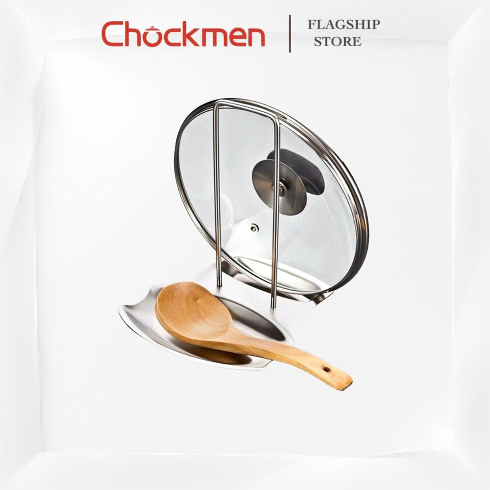 Giá Để Nắp Muôi CHOCKMEN Inox Dày Dặn Giá Gác Đũa Nắp Nồi Giá Để Muỗng Muôi Canh Nhà Bếp