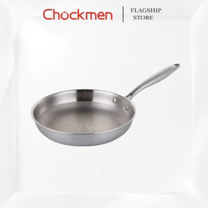 Chảo Tổ Ong KINSGEM by Chockmen Inox Cao Cấp Đáy Liền Chiên Rán Xào Mặt Tổ Ong Dùng Từ