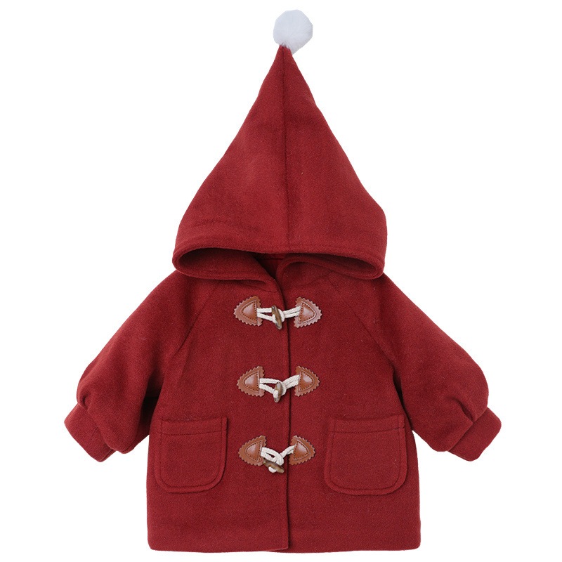 (HÀNG CÓ SẴN) Khoác Dạ tông đỏ Đô lót bông Noel , Tết 2025 hợp mãi đỉnh cho bé gái cover Hàn hàng chất đẹp bé từ 9-15kg