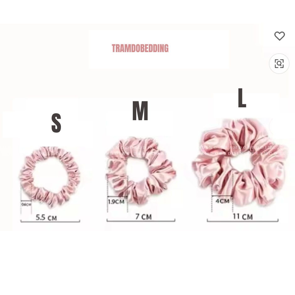 Ảnh Buộc Tóc Lụa NITE9SILK TRAMDOBEDDING Ngăn Xơ Rối Tóc | Silk Hair Scrunchie | Size M 2