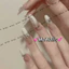 Nail box thiết kế trắng sữa viến phối nhũ và đá sáng sang chảnh tiểu thư M118