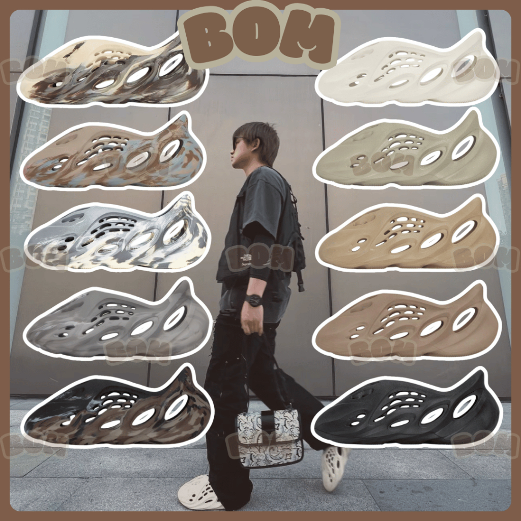 Giày sneaker Yeezy Foam Runner RNR [ BomSneaker ] Best Quality Giày thể thao Lỗ - Siêu nhẹ - Giày Nguyên khối : YZF01
