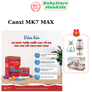 Canxi mk7 canxi hữu cơ tảo biển đỏ cho trẻ nhỏ, phụ nữ có thai, sau sinh lọ 60 viên,Cao lớn tự nhiên từ châu âu