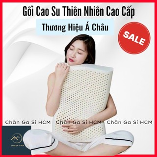 ☪️THƯƠNG HIỆU Á CHÂU☪️ Gối Cao Su Thiên Nhiên Á Châu Đàn Hồi, Êm Ái, Độ Bền 10N, Gối Nằm, Ôm Đủ Mẫu