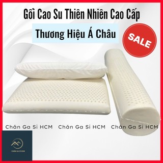 ☪️THƯƠNG HIỆU Á CHÂU☪️ Gối Cao Su Thiên Nhiên Á Châu Đàn Hồi, Êm Ái, Độ Bền 10N, Gối Nằm, Ôm Đủ Mẫu
