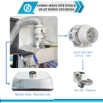 [Chính hãng] Combo máng hút khói inox NEFA và quạt hút mùi kèm khay hứng dầu hút mùi khói bếp, lọc không khí, thông gió — ảnh 4