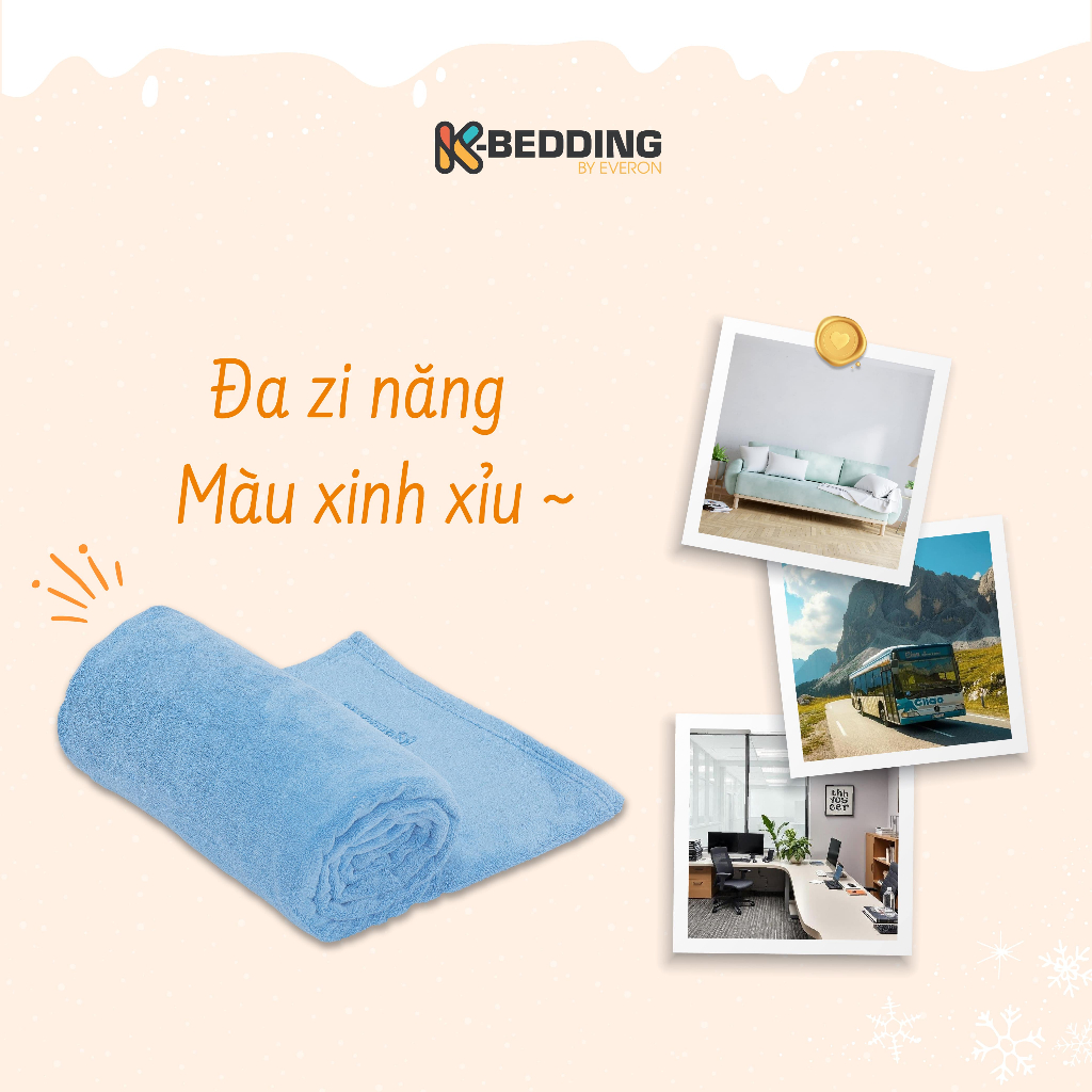 Ảnh Chăn Tuyết Cao Cấp K-Bedding By Everon mềm mịn, giữ nhiệt tốt 2 kích thước thích hợp bốn mùa 2
