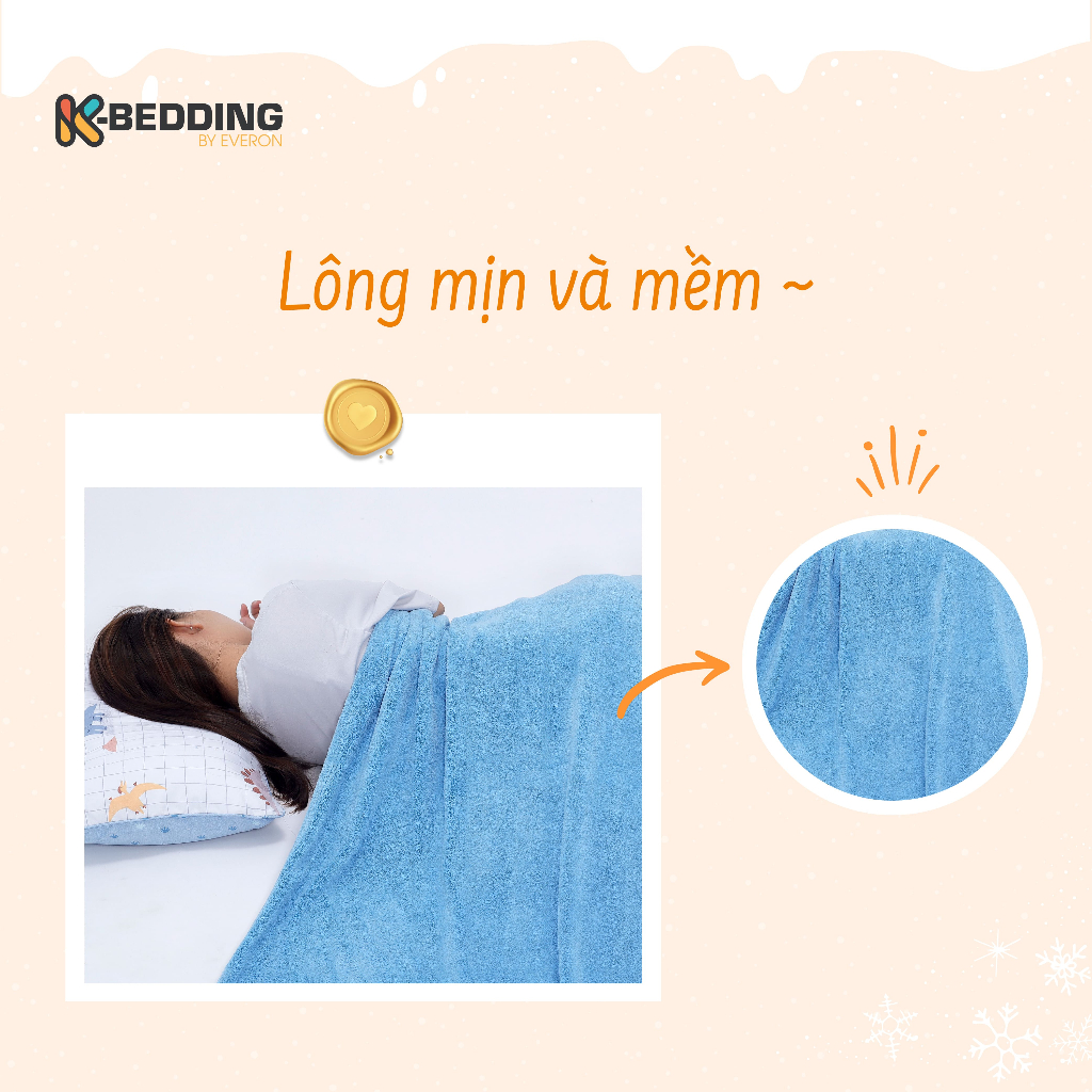 Ảnh Chăn Tuyết Cao Cấp K-Bedding By Everon mềm mịn, giữ nhiệt tốt 2 kích thước thích hợp bốn mùa 3