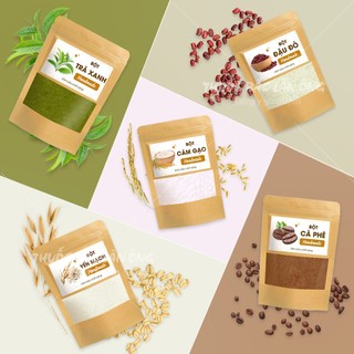 Combo bột siêu trắng da, bột đắp mặt thiên nhiên ( bột đậu đỏ, trà xanh, yến mạch, cám gạo, cafe)