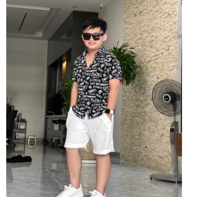 set sơmi hoaj tiết cho bé trai 10kg-52kg TONI BRaND
