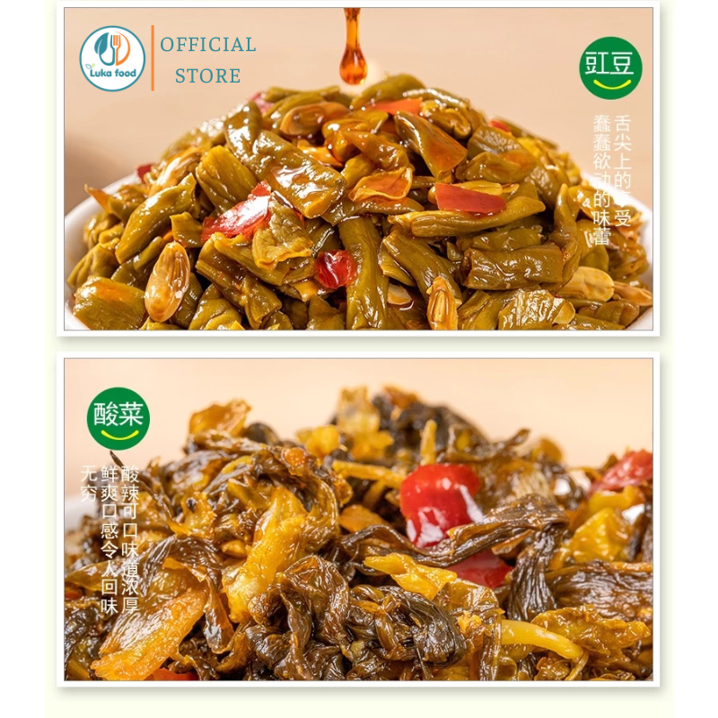 Đậu Đũa Giòn Cay Ji Xiang Ju 330g - Vị Chua Cay Giòn Rụm, Hàng Nội Đại Chuẩn Vị Tứ Xuyên, Ăn Kèm Cơm/Mì Luka Food