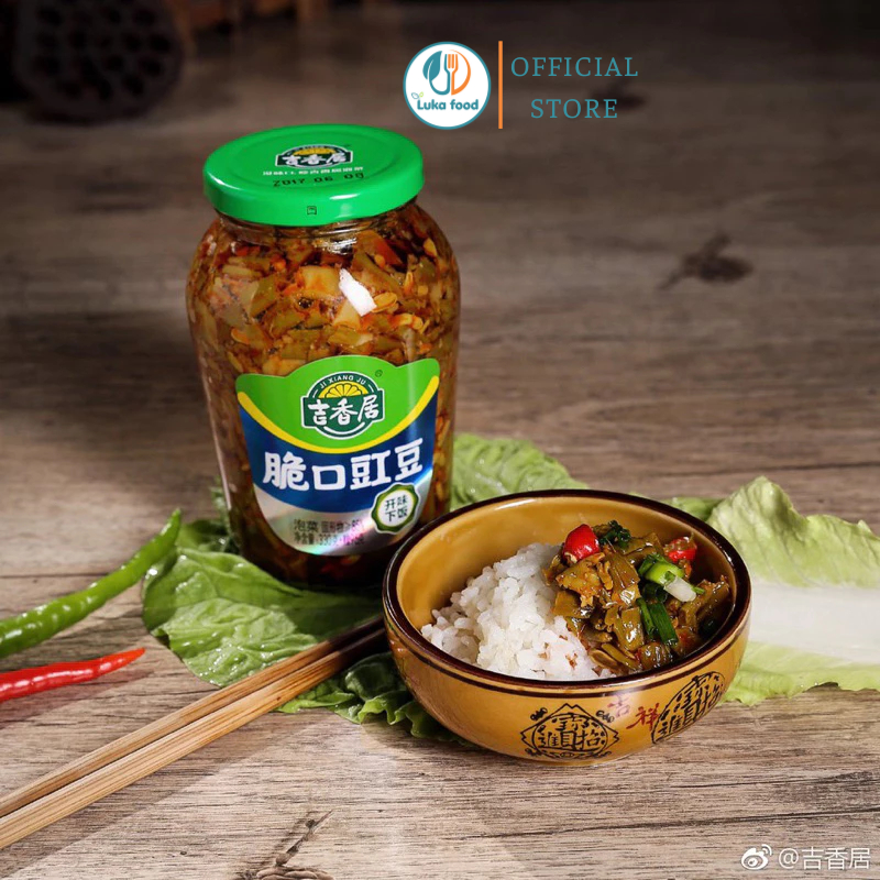 Đậu Đũa Giòn Cay Ji Xiang Ju 330g - Vị Chua Cay Giòn Rụm, Hàng Nội Đại Chuẩn Vị Tứ Xuyên, Ăn Kèm Cơm/Mì Luka Food