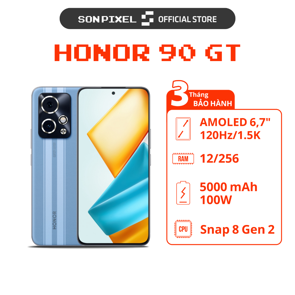Điện thoại Honor 90 GT, Chip Snapdragon 8 Gen 2, Ram 12 Điện thoại Honor 90 GT, Chip Snapdragon 8 Gen 2, Ram 12