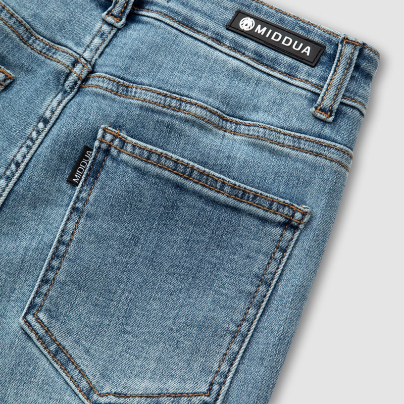 MIDDUA - JN200 Quần ống đứng denim, chất co giãn,độ dài +100cm