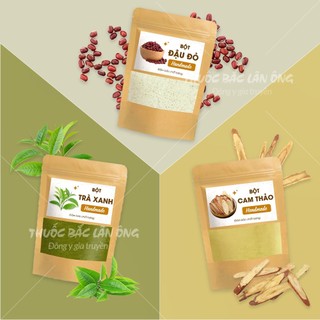 Combo bột dưỡng da mờ thâm hiệu quả( bột trà xanh, bột đậu đỏ, bột cam thảo)