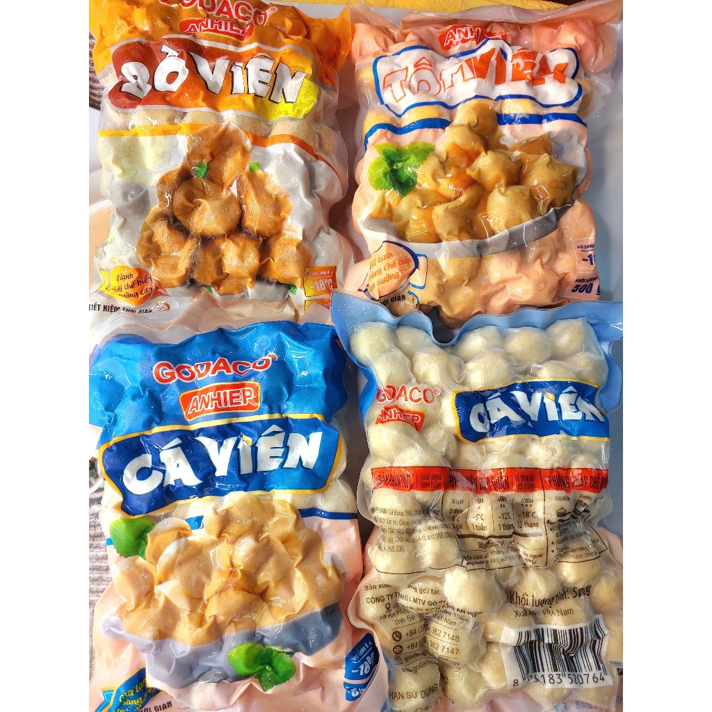 500g Cá, Bò, Tôm Viên_ Tùy Chọn Vị_ Ship Hỏa Tốc