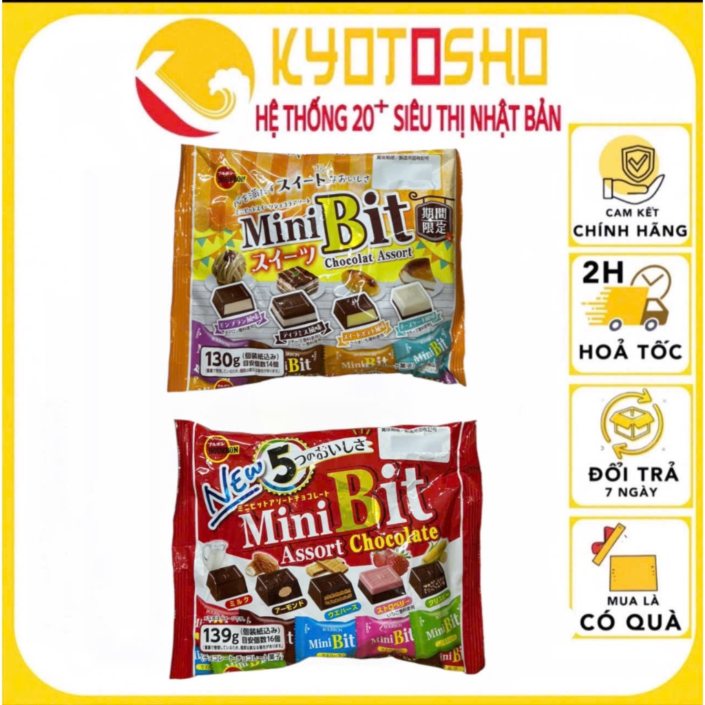 Socola Mini Bit, Tirol mix vị hỗn hợp 139g nội địa Nhật Bản | Shopee ...