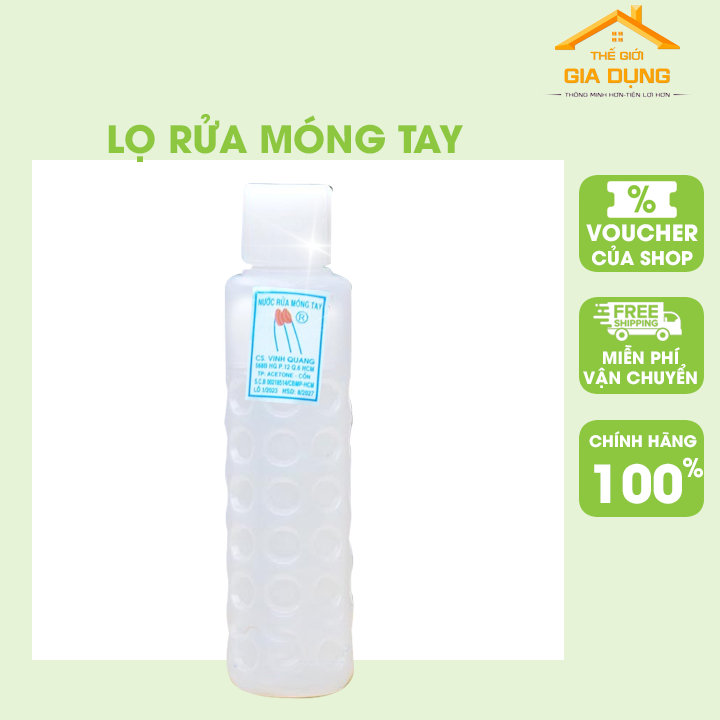 Lọ nước rửa móng tay Axeton rửa sạch móng tay