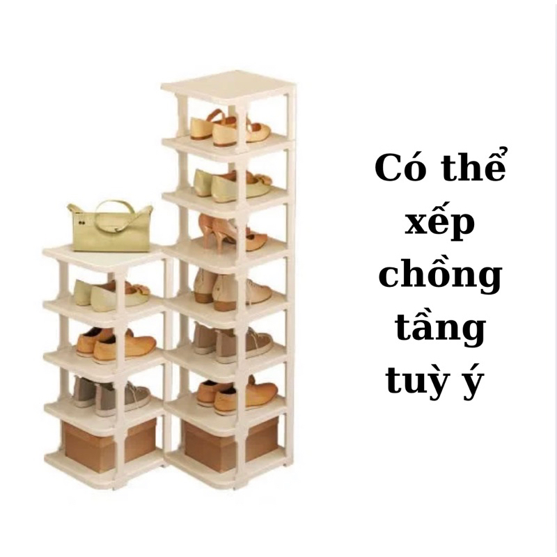 Kệ để giày , giá để giày 5 tầng kiểu mới đa năng thông minh chất liệu nhựa