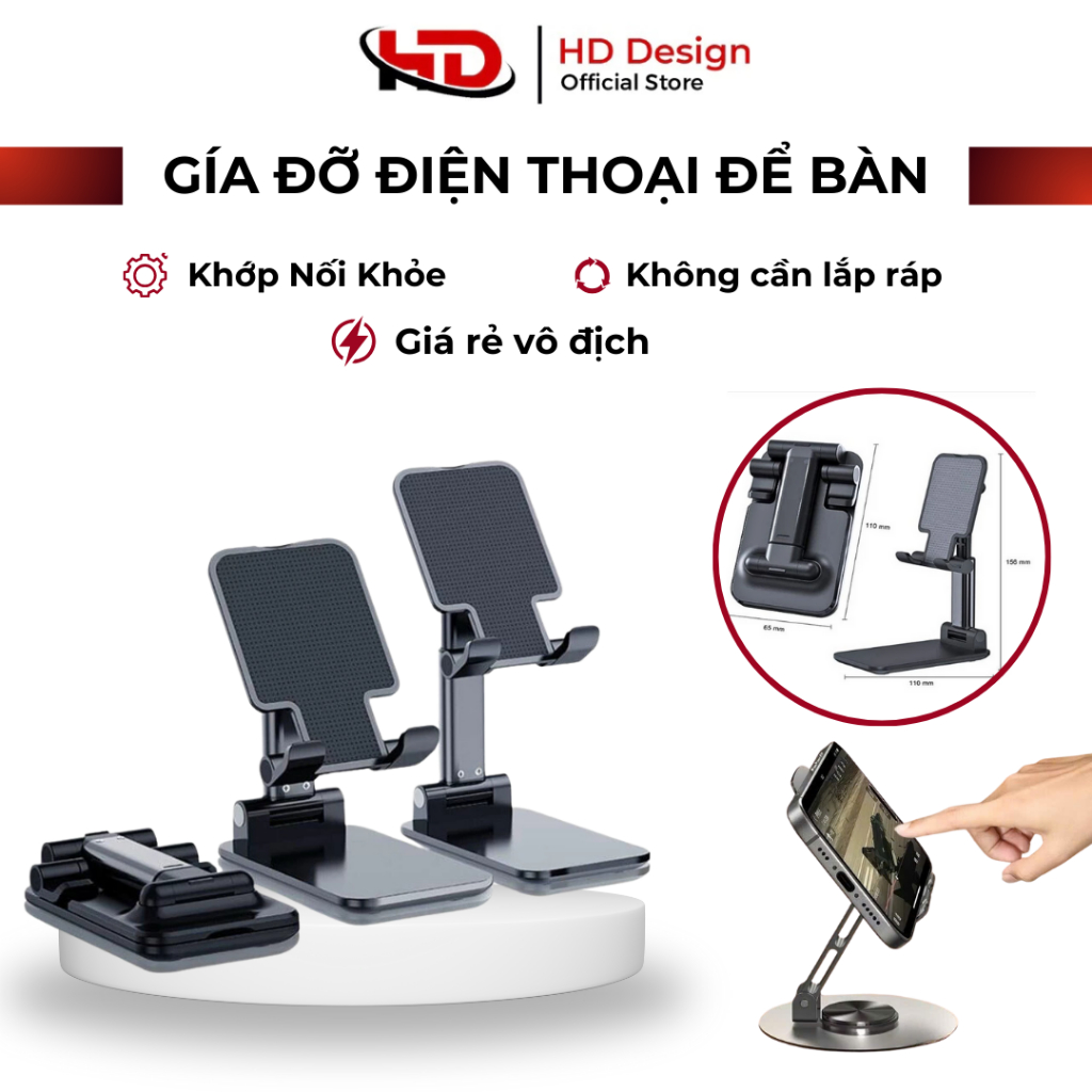 Giá Đỡ Điện Thoại Xoay linh hoạt 360 - 𝑭𝑹𝑬𝑬𝑺𝑯𝑰𝑷 - Phụ kiện quay video giá rẻ - Kệ Điện Thoại Xem Phim Livestream