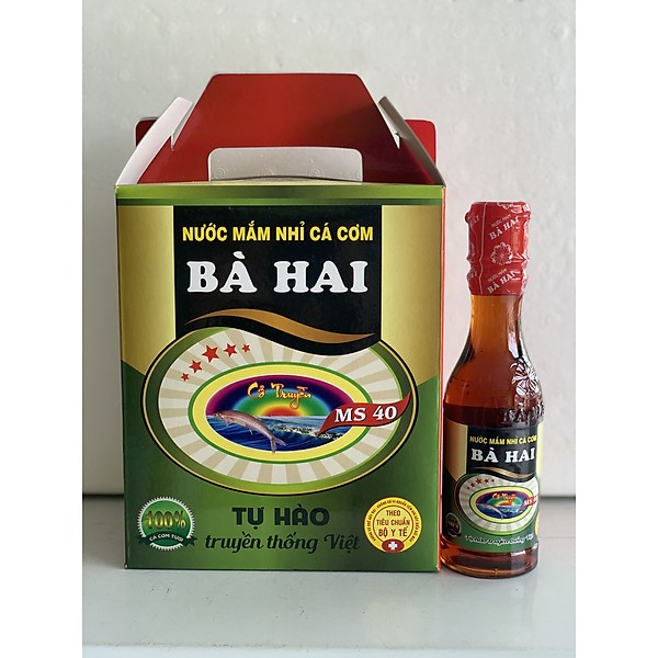 Xách Nước Mắm Nhĩ Cá Cơm Bà Hai MS40 ( 6 x 250ml )