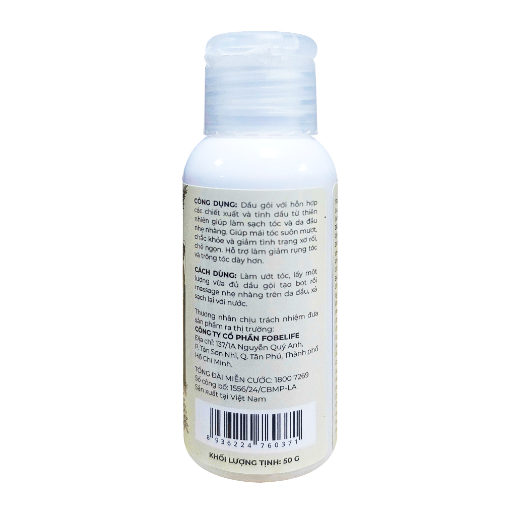 Dầu Gội Thảo Dược Fo'U Fobe Ngăn Rụng Tóc, Hỗ Trợ Phục Hồi Hư Tổn 500ml