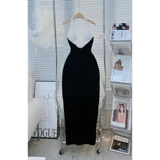 [Thanh Lý] Đầm Body cổ yếm cách tân tôn dáng sexy