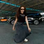 MIDDUA - VJ047 Váy denim đuôi cá dáng lửng, tone màu xám