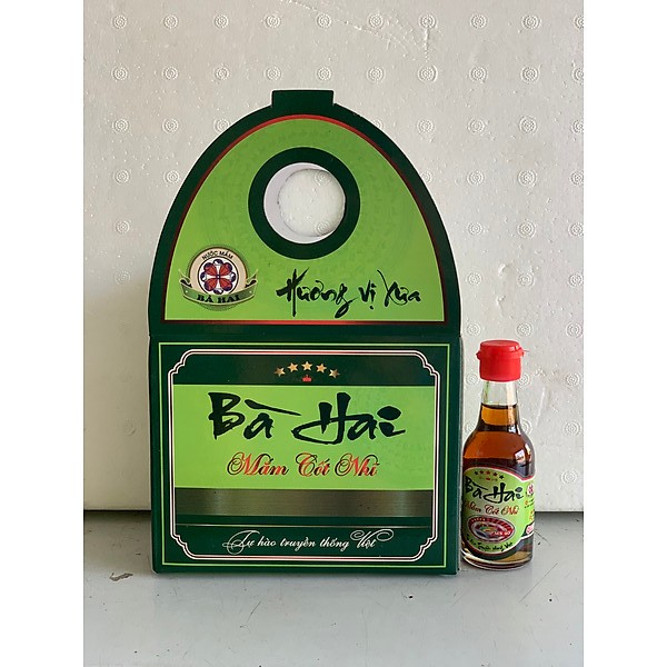 Xách Nước Mắm Nhĩ Lú Cá Cơm Bà Hai MS40B (8chai x 60ml)