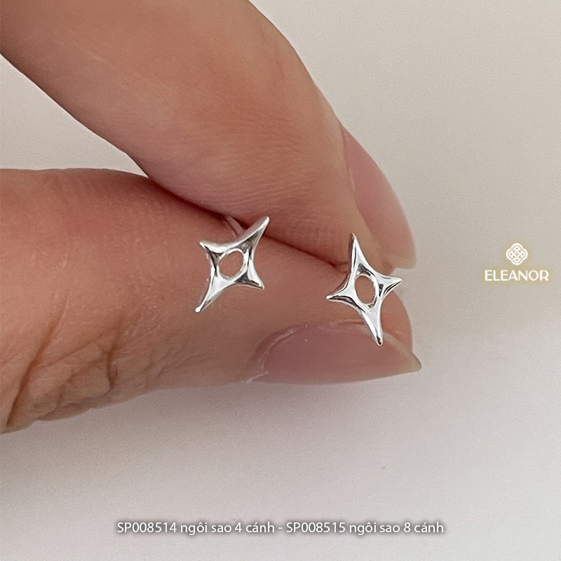 Bông tai nữ chuôi bạc 925 Eleanor Accessories hình ngôi sao phụ kiện trang sức khuyên tai 8514