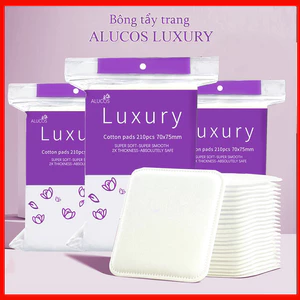 Bông tẩy trang Alucos Luxury - Lady - GLow Size Đại 210 miếng chính hãng