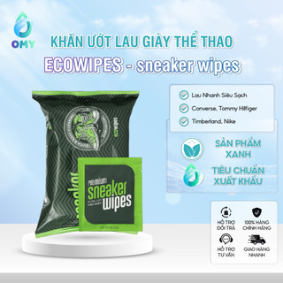 Khăn giấy ướt lau giày Ecowipes giấy vệ sinh lau sạch vết bẩn siêu nhanh