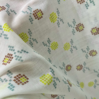 Vải Linen Sợi Tơ In Hoạ Tiết Mềm Mướt Đanh Rũ Mỏng Nhẹ Khổ 1m45