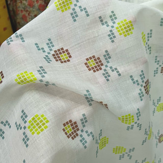 Vải Linen Sợi Tơ In Hoạ Tiết Mềm Mướt Đanh Rũ Mỏng Nhẹ Khổ 1m45