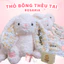 Gấu Bông Thỏ Lông Xù Thêu Tai Theo Yêu Cầu - Quà tặng trẻ em, sinh nhật, người yêu - Gấu Bông Xinh Rosaria