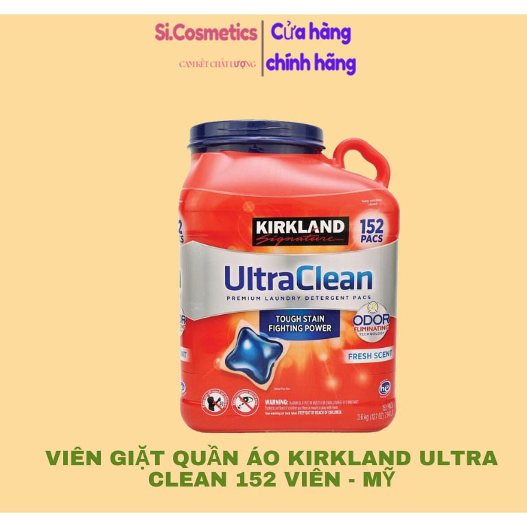 VIÊN GIẶT XẢ QUẦN ÁO KIRKLAND ULTRA CLEAN 152 VIÊN