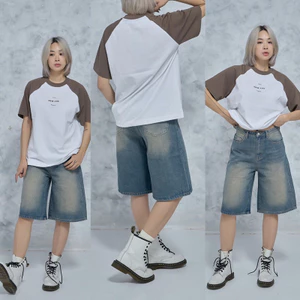 MIDDUA - JN187 Quần đùi denim form boy lửng